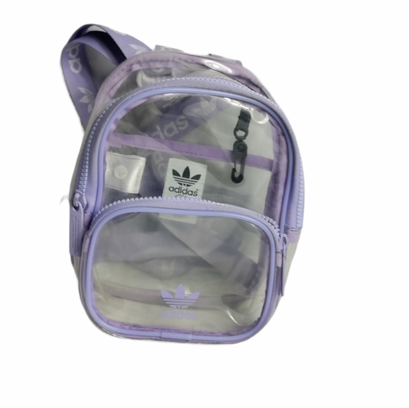 Adidas clear plastic mini backpack